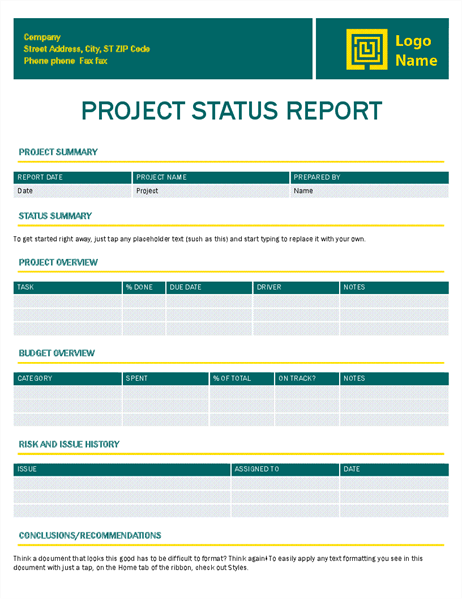 Project status report (Timeless design) Project status report (Timeless design)