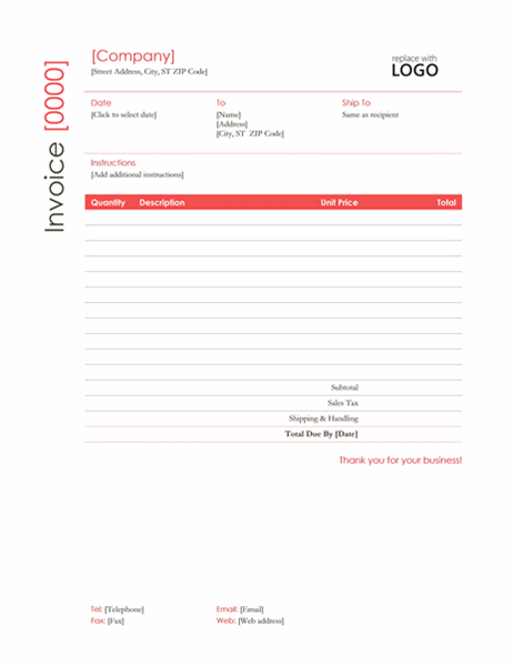 invoice red design how to design an invoice
