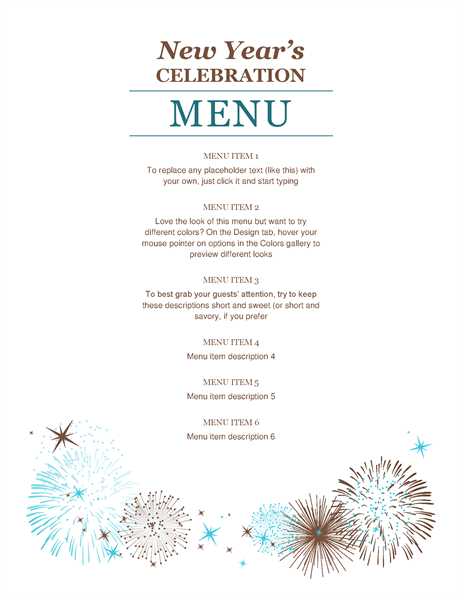 Party Menu Template from omextemplates.content.office.net