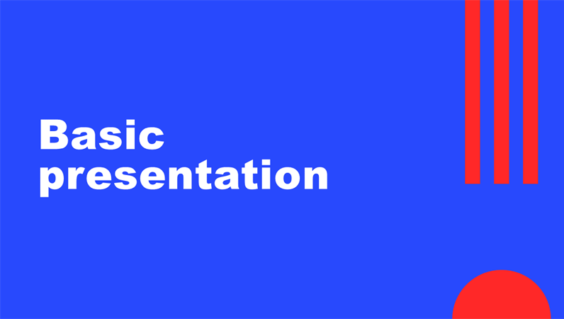 Training presentation Training presentation