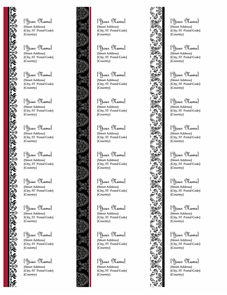 Return address labels (Black and White wedding design, 30 per page, works with Avery 5160) Return address labels (Black and White wedding design, 30 per page, works with Avery 5160)