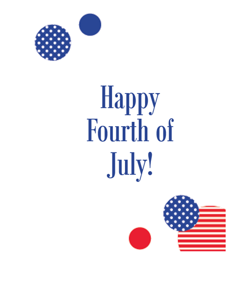 Independence Day card (quarter-fold) Independence Day card (quarter-fold)