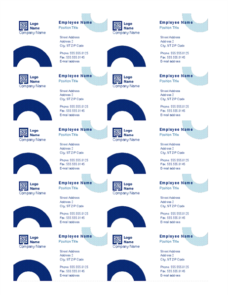 Business cards (Arc design, 10 per page) Business cards (Arc design, 10 per page)