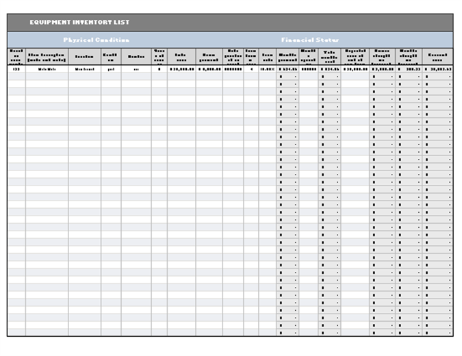 Office Equipment Inventory Template Meyta