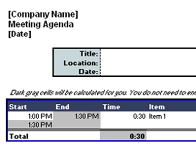 Flexible agenda Flexible agenda