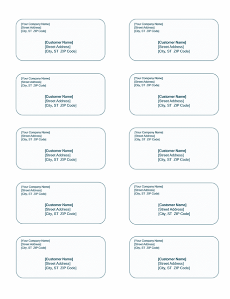 Shipping labels (Blue Background design, 10 per page) Shipping labels (Blue Background design, 10 per page)