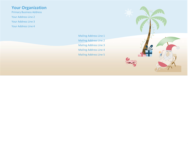 Envelope (Summer Santa design) Envelope (Summer Santa design)