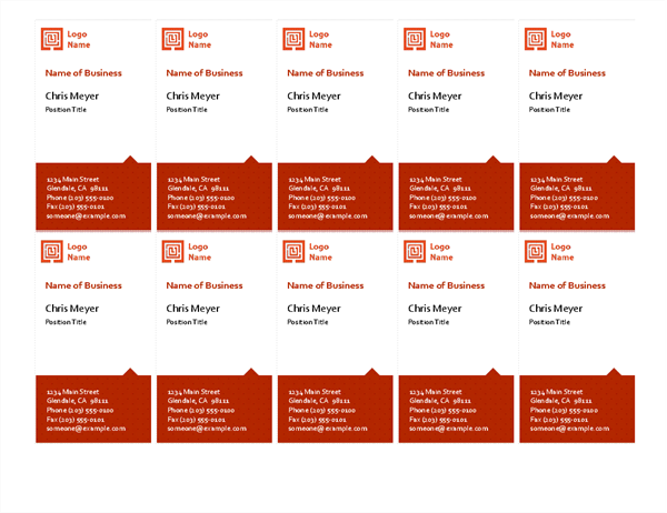 Business cards (vertical, 10 per page) Business cards (vertical, 10 per page)