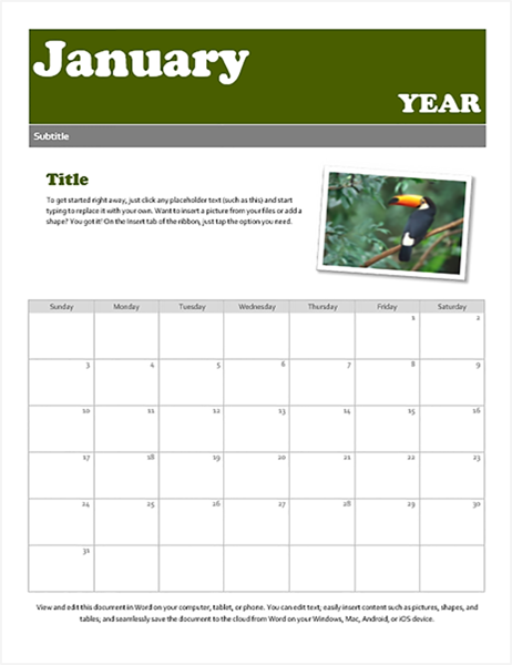 Snapshot calendar Snapshot calendar