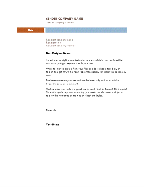 Business letter (Median theme) Business letter (Median theme)