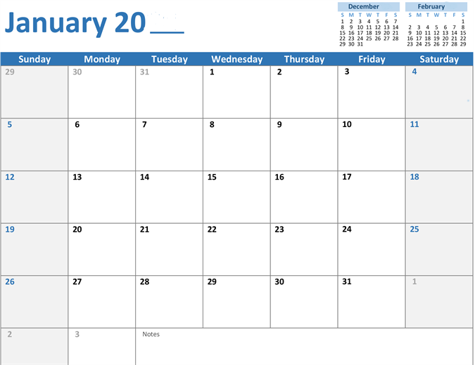 Any Year Monthly Calendar Any Year Monthly Calendar