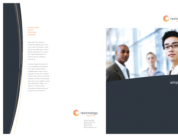 Technology business brochure (half-fold, tabloid) Technology business brochure (half-fold, tabloid)