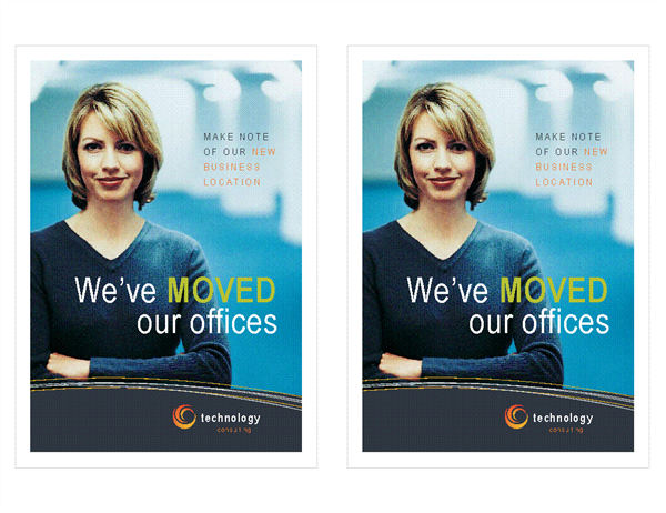 Technology business moving announcement (2 per page) Technology business moving announcement (2 per page)
