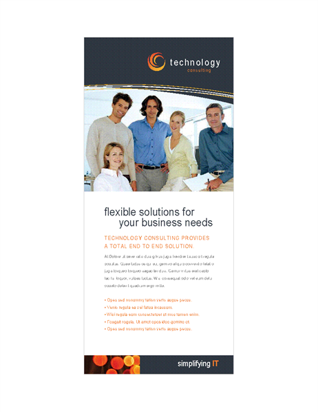 Technology business rack card Technology business rack card