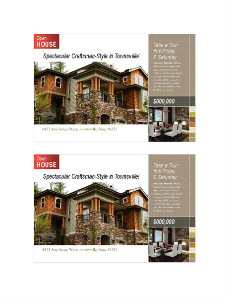 Real estate postcard (2 per page) Real estate postcard (2 per page)