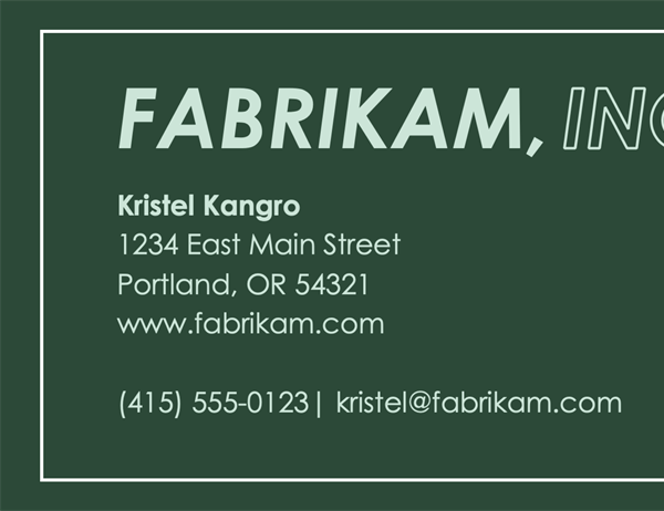 Bold logo business cards (10 per page) Bold logo business cards (10 per page)
