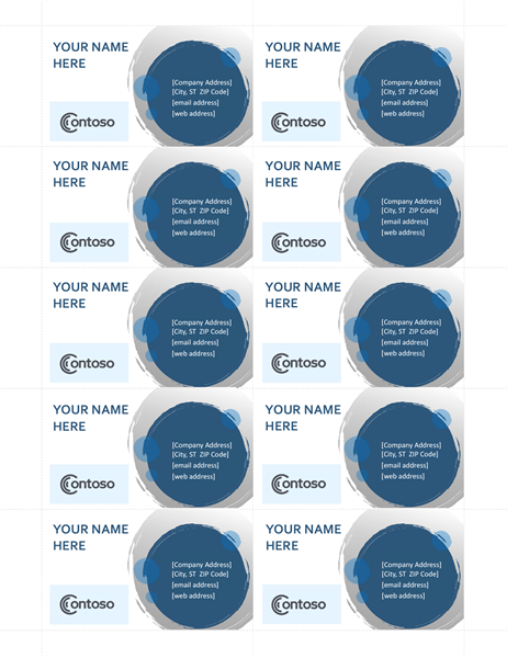 Blue spheres business cards Blue spheres business cards