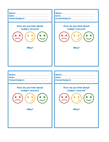 Exit tickets Exit tickets