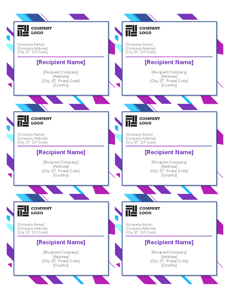 Purple graphic labels (6 per page) Purple graphic labels (6 per page)