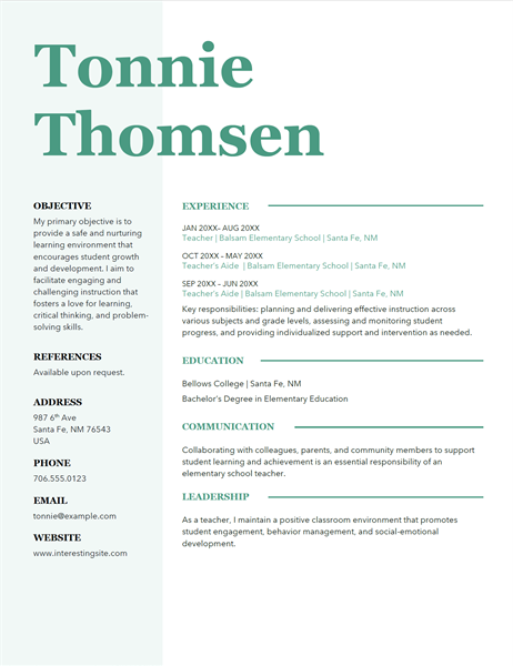 Bold monogram resume Bold monogram resume