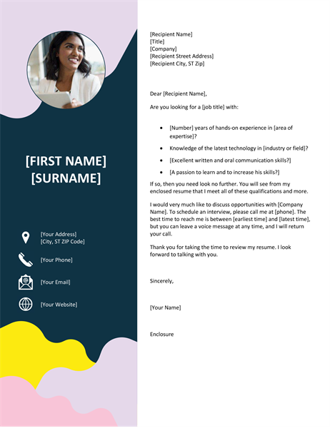 Organic shapes cover letter Organic shapes cover letter