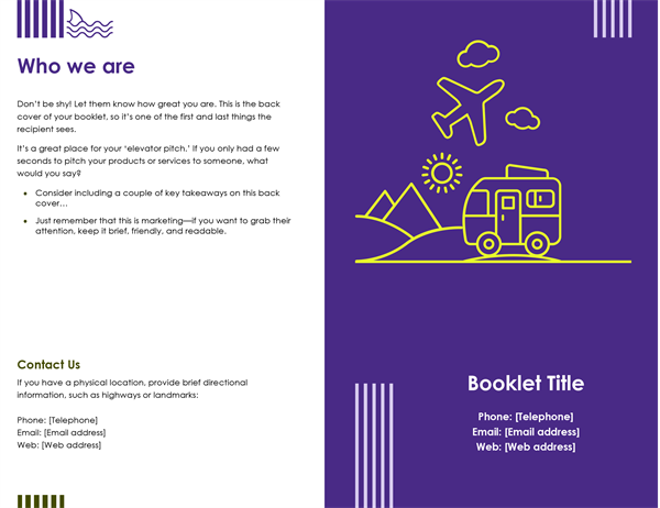 Travel booklet Travel booklet