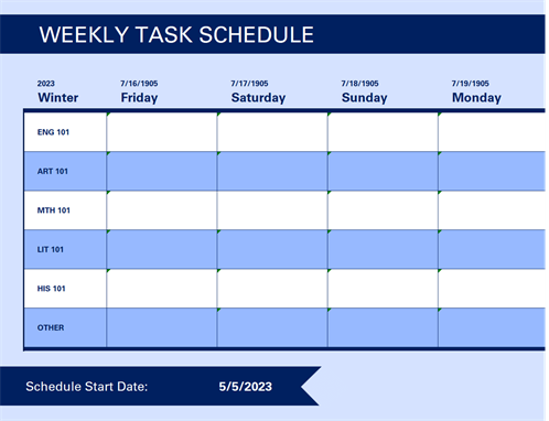 Task Chart For Employees