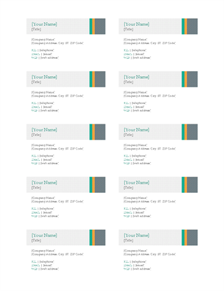 Business cards (Sales Stripes design, 10 per page) Business cards (Sales Stripes design, 10 per page)