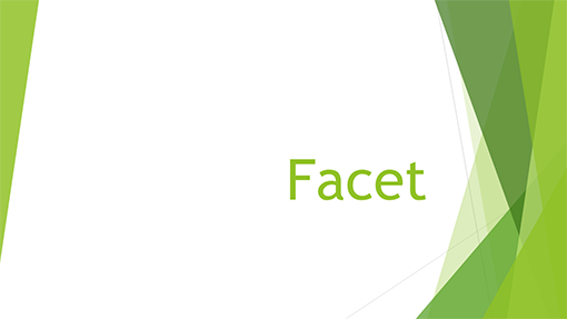 start a new presentation using the facet theme