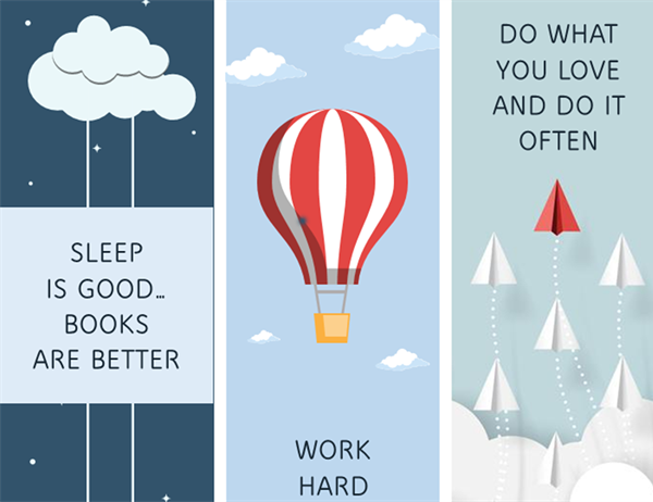 Motivational bookmarks