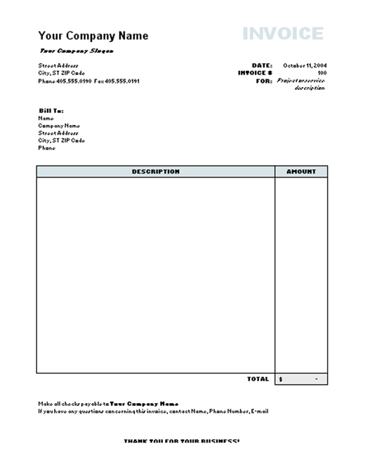 Sales Invoice Terms And Conditions Template