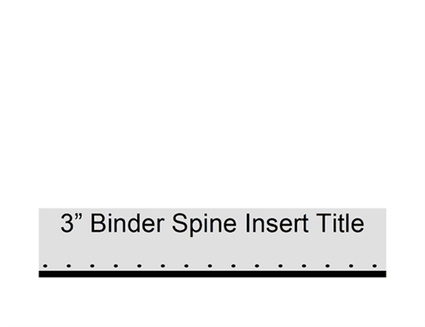 Spine Template For 3 Inch Binder