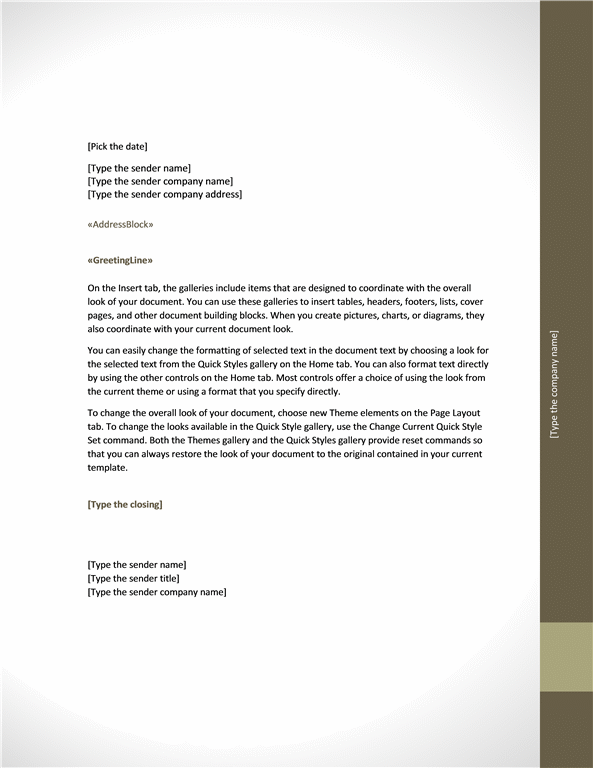 Mail merge letter (Adjacency design) Mail merge letter (Adjacency design)