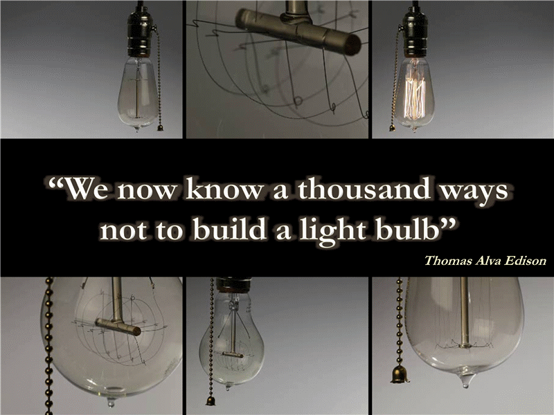 Light bulb presentation slide with quote and video Light bulb presentation slide with quote and video