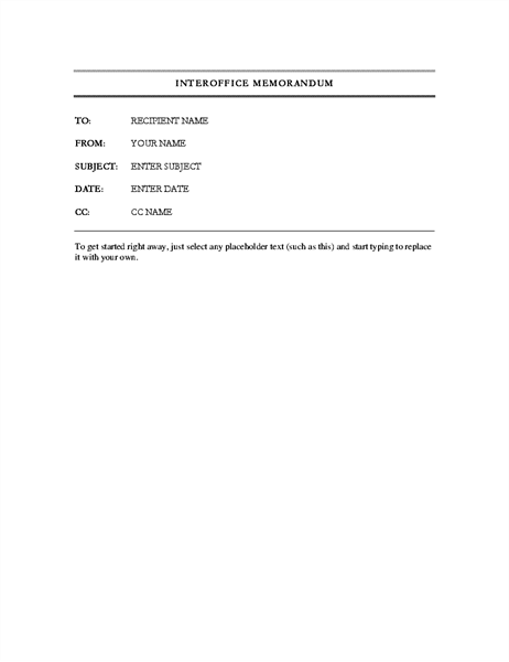 Ms Word Memo Template HQ Printable Documents