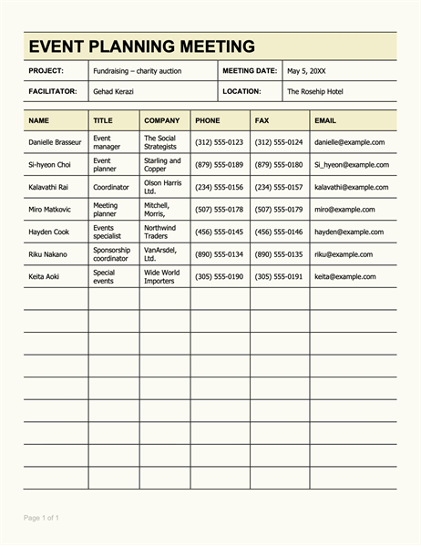 Meeting sign-in sheet - Office Templates