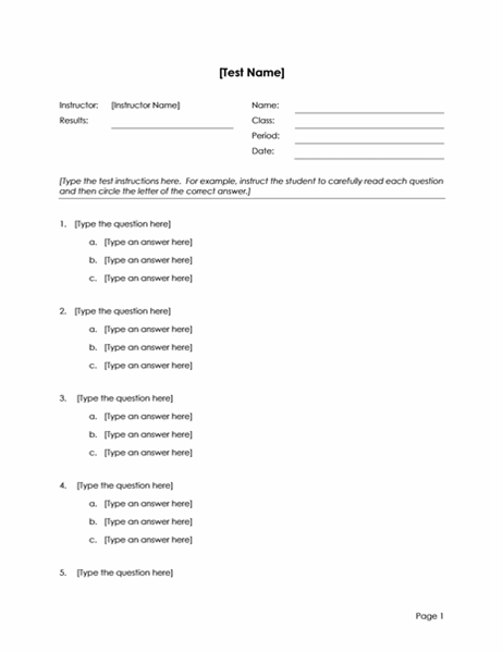 Multiple choice Test Or Survey 3 answer 