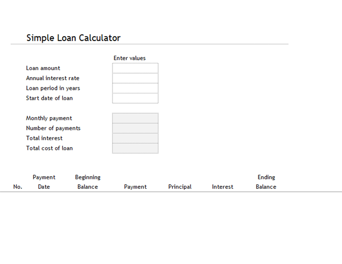 Loan Calculator With Amortization Chart