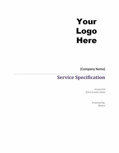 Service specification Service specification