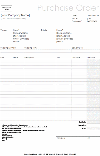 Purchase order (Simple Lines design) Purchase order (Simple Lines design)
