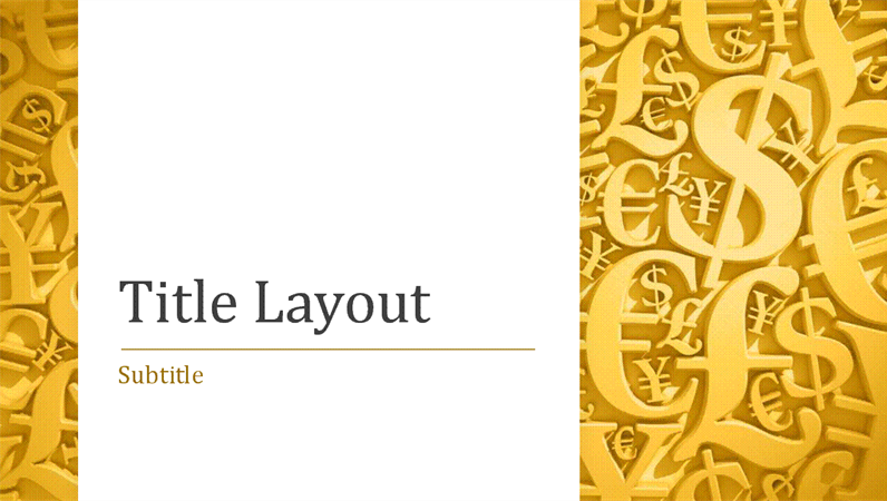 Currency symbols presentation (widescreen) Currency symbols presentation (widescreen)