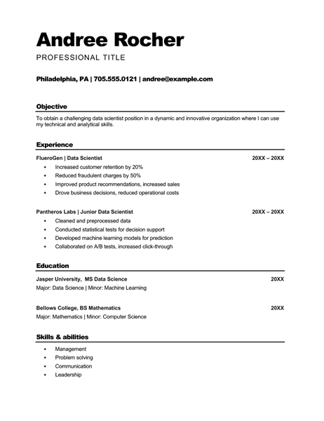 functional resume template download free