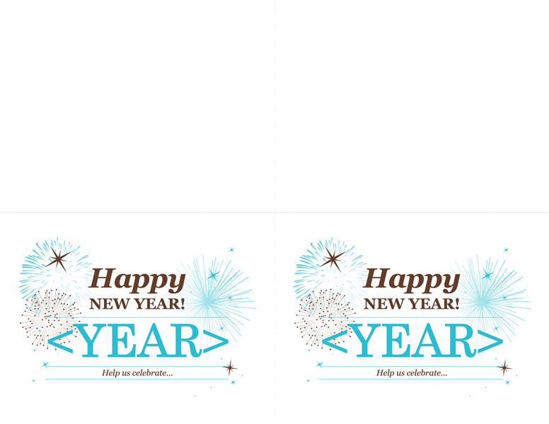 New Year's party invitations (2 per page) New Year's party invitations (2 per page)