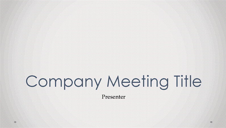 Company meeting presentation Company meeting presentation