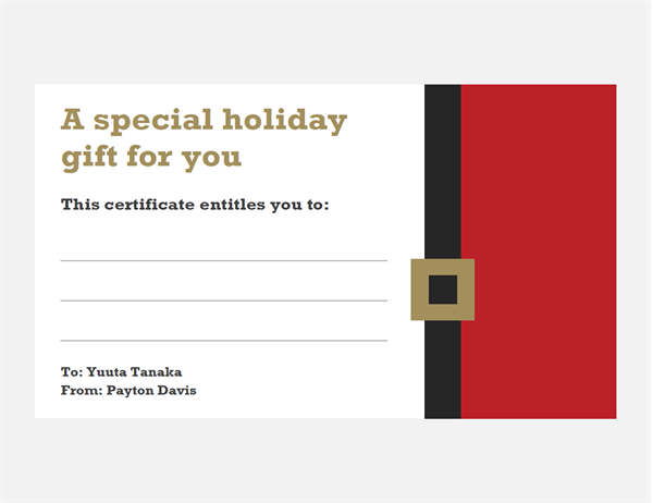 gift certificate template