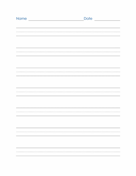 Handwriting practice paper (intermediate) Handwriting practice paper (intermediate)