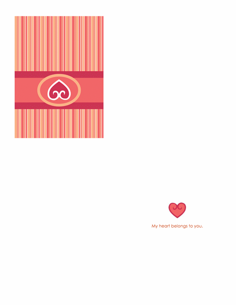 Love card (red, quarter-fold) Love card (red, quarter-fold)