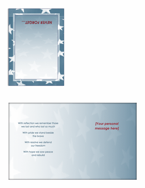 Memorial Day card (quarter-fold) Memorial Day card (quarter-fold)