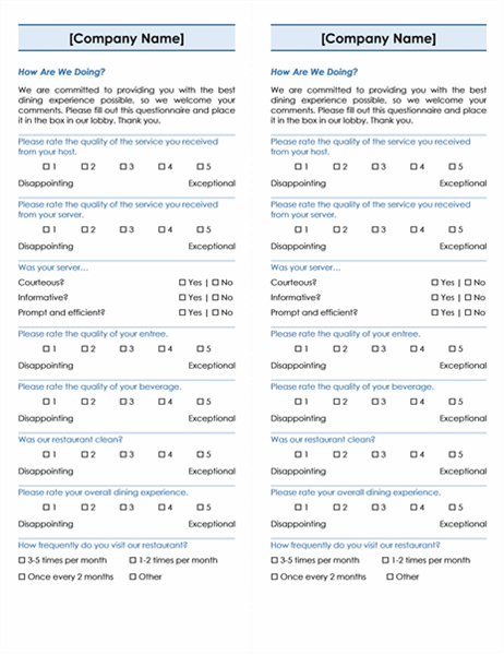 Survey Form Templates Free Download