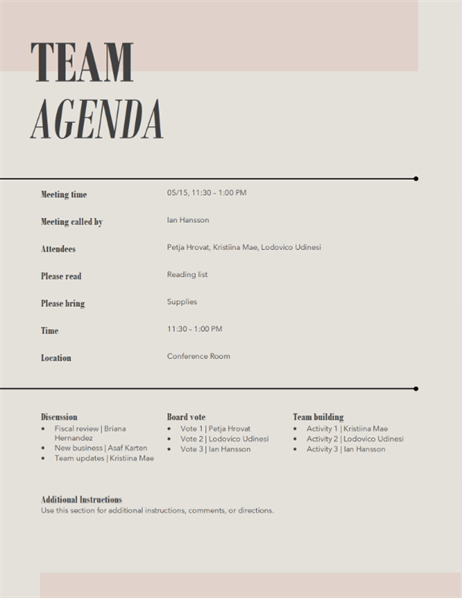 Agendas - Office.com